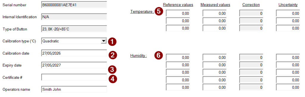 Calibration of a Thermo Button